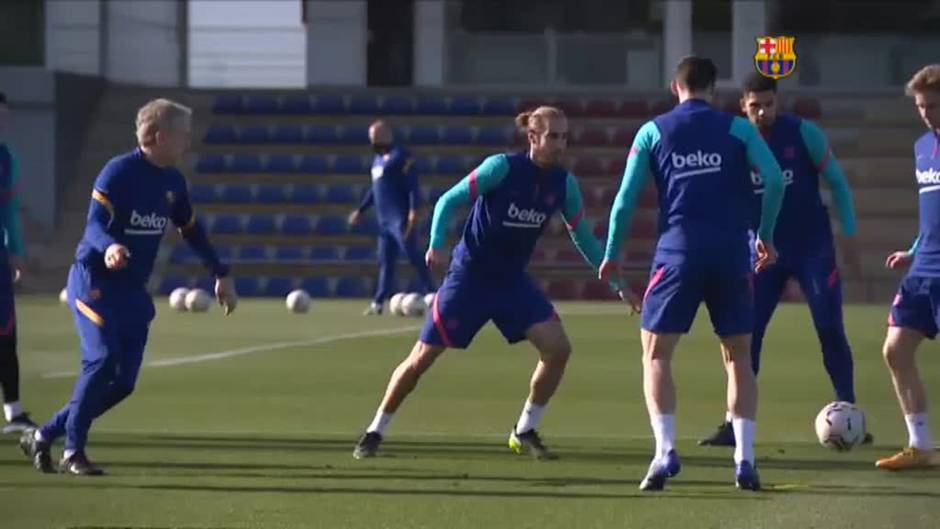 Sesión de recuperación en el Barça