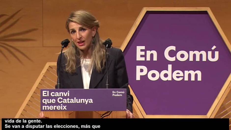 Díaz pide a socialistas votar a los comuns para "cambiar la vida de la gente"