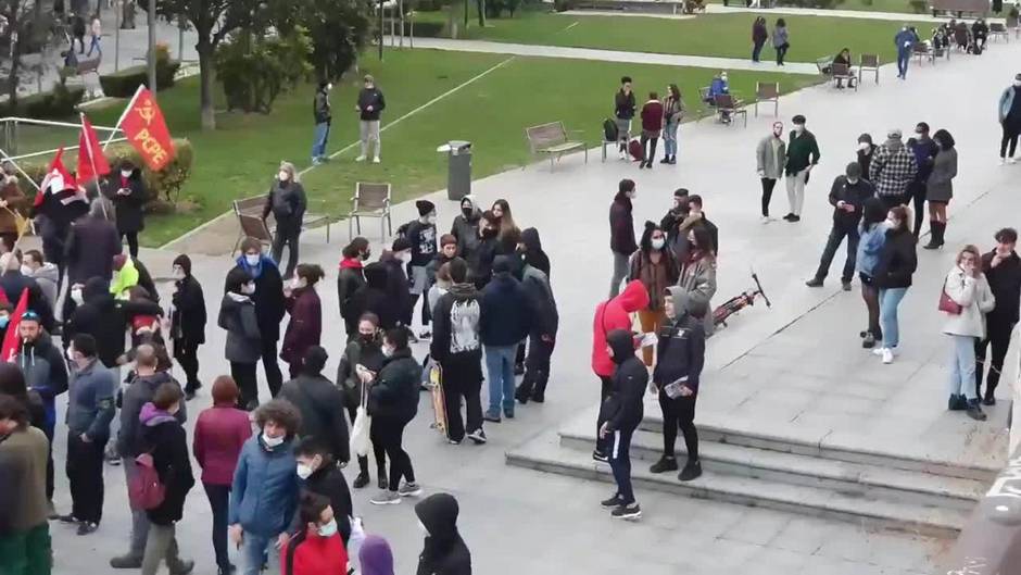 Protesta en Valladolid contra la prisión del rapero Pablo Hasel
