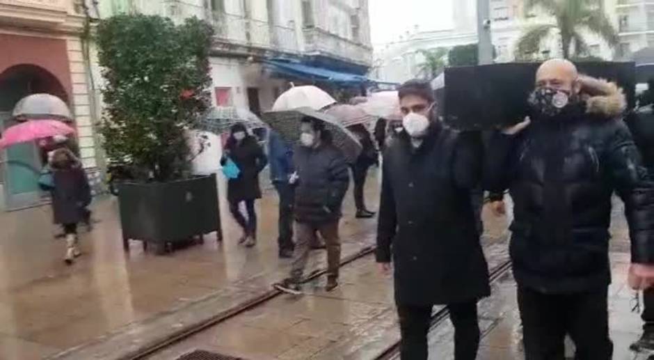 Manifestación de hosteleros en San Fernando