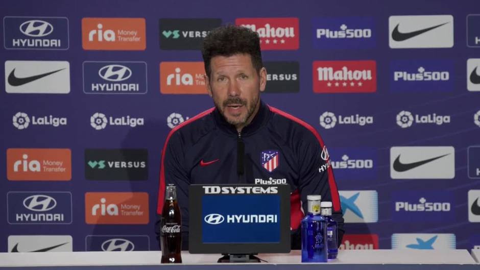 Simeone y el tuit del Atlético: "Yo soy parte del club"