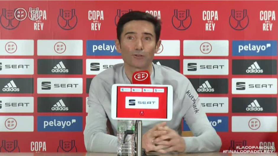 Marcelino a sus jugadores: "Quiero que disfruten el partido. Somos unos privilegiados"