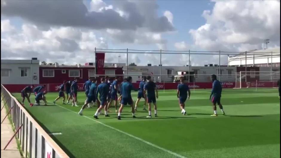 Entrenamiento del Sevilla FC