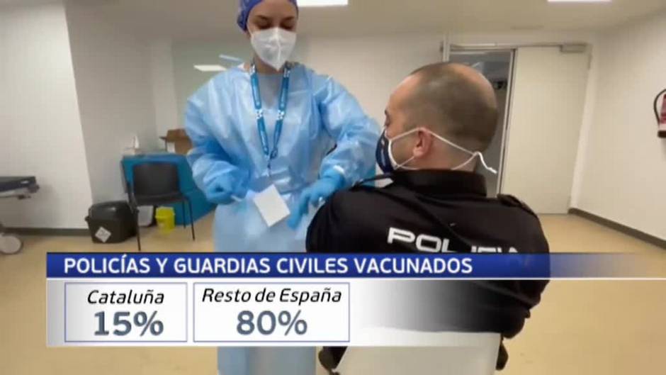 Interior toma el control del proceso de vacunación de policías nacionales y guardias civiles en Cataluña