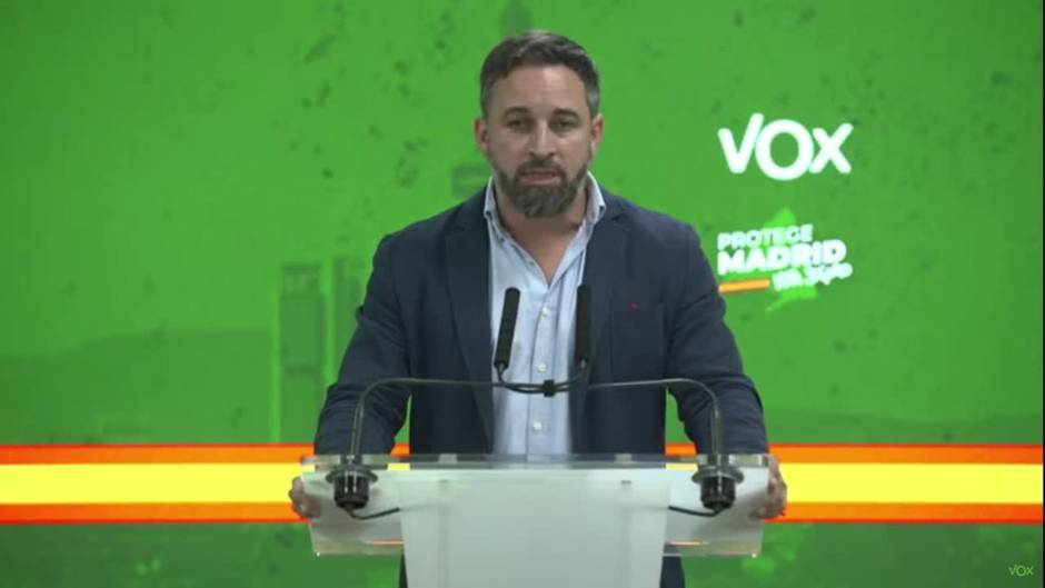 Abascal pide elecciones generales tras los resultados electorales en Madrid