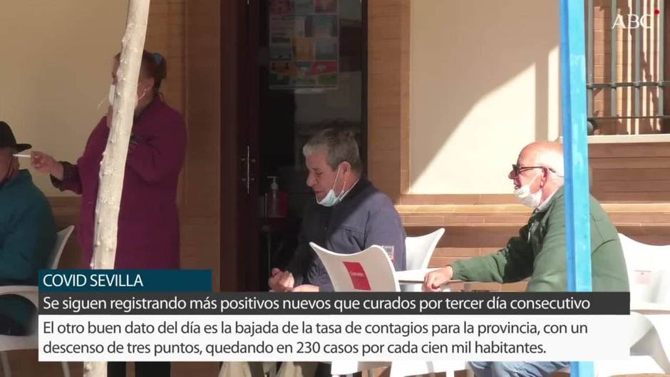 Contagios a la baja en Sevilla en una jornada con descenso de la tasa provincial y un solo fallecido