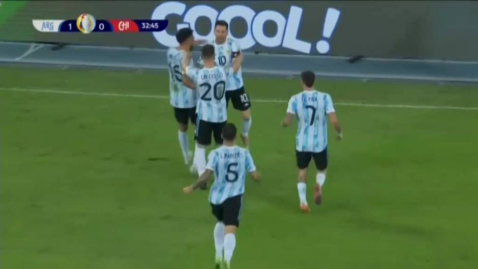 Argentina y Chile empatan a uno en su debut de la Copa América