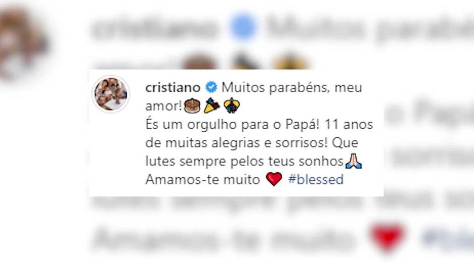 Cristiano Ronaldo felicita a su hijo mayor con este tierno mensaje