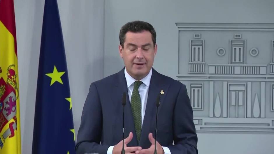 Moreno urge a Sánchez la mesa bilateral Estado-Andalucía y compensar un déficit de 10.835 millones