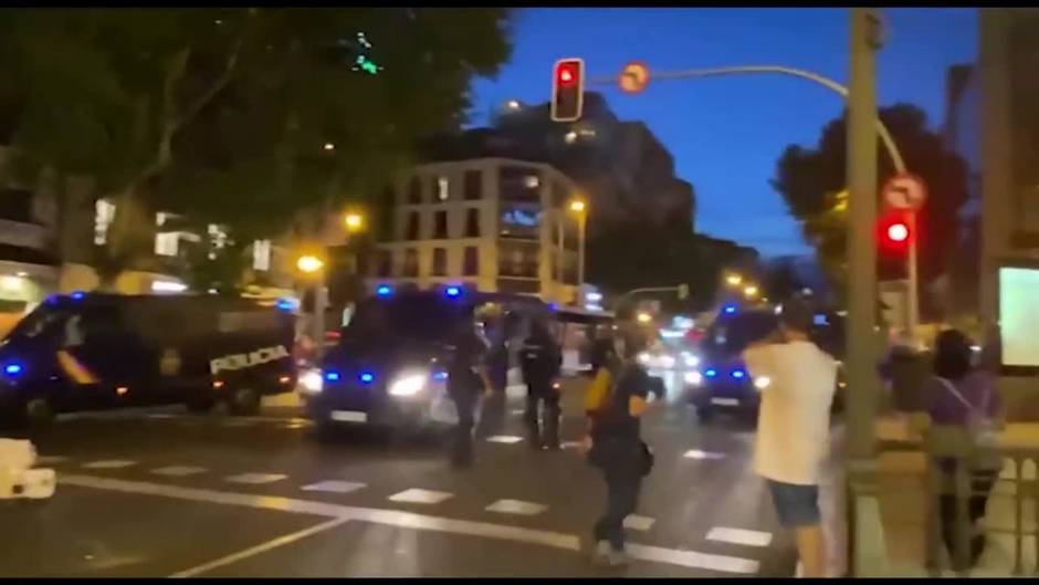 Enfrentamientos entre manifestantes y Policía en Madrid