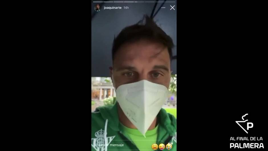 Joaquín y la lluvia en Suiza en la pretemporada del Betis: "No hace tiempo que yo no abro un paraguas"