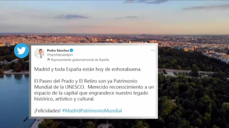El 'Paisaje de la Luz' de Madrid es ya Patrimonio Mundial de la Unesco