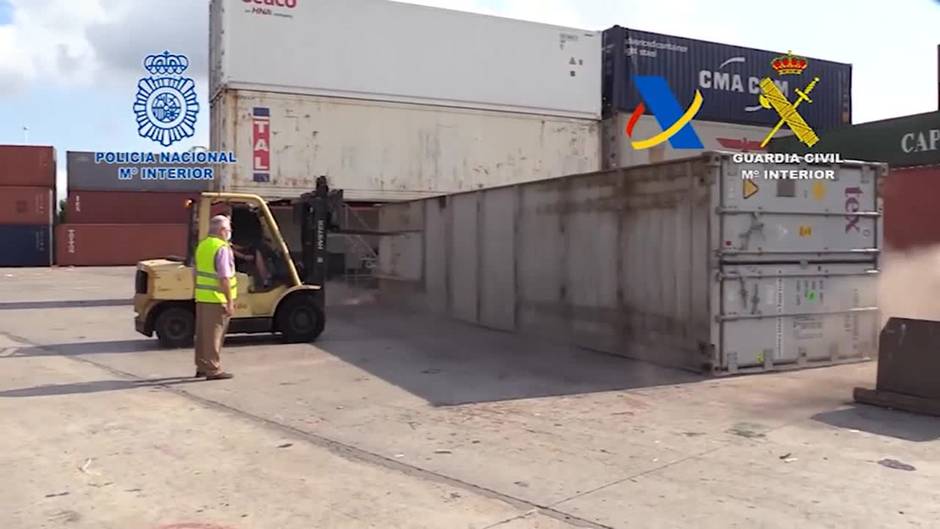 Incautan más de una tonelada de cocaína oculta en un contenedor