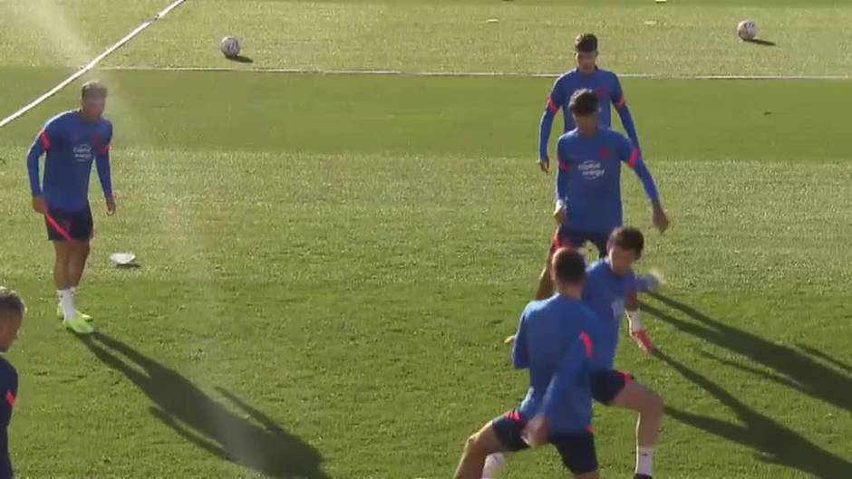 El Atleti completa la sesión de entrenamiento del miércoles