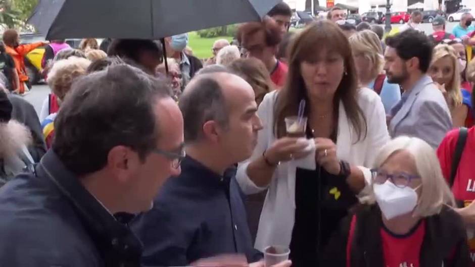 Marcha independentista en Barcelona para reivindicar el resultado del referendum del 1-O de hace cuatro años