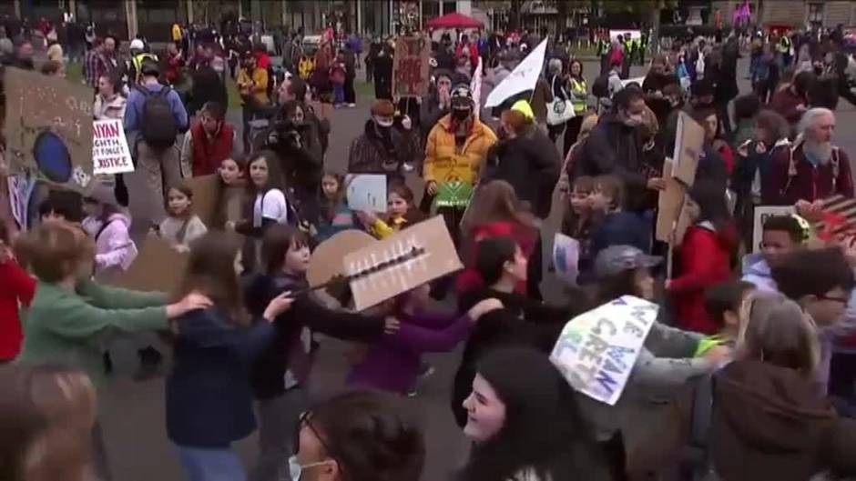 Primera gran manifestación en la cumbre del clima