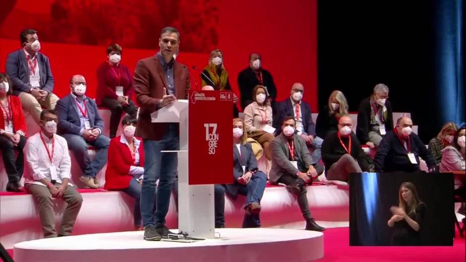 Sánchez destaca "unión" de PSOE "justo en el momento que más lo necesita España"