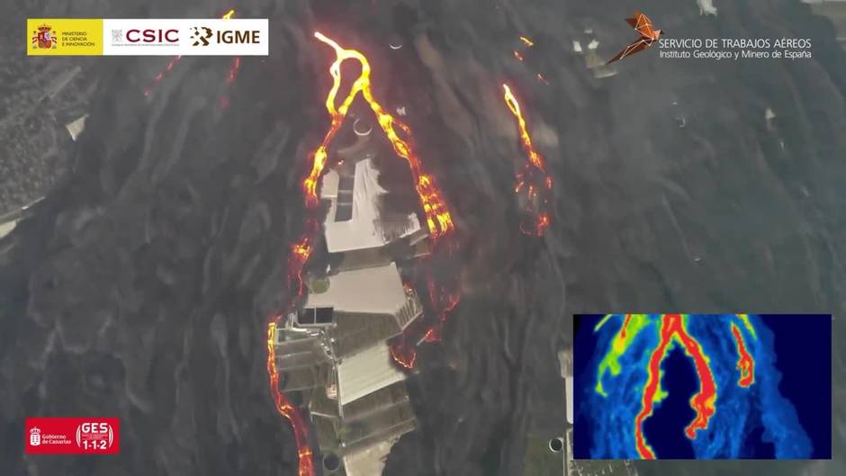 La lava afecta ya a 1.024 hectáreas y 2.618 edificaciones