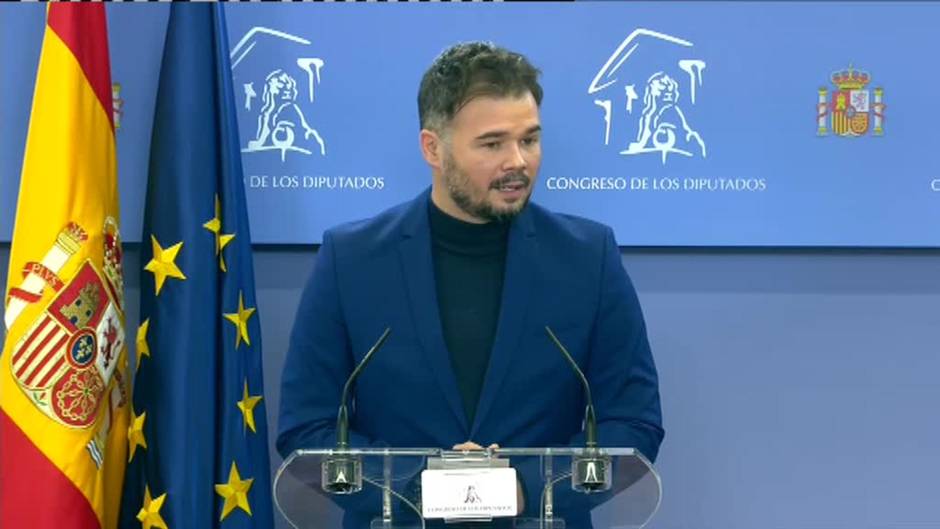 Rufián reclama el apoyo de Junts en la negociación de la ley audiovisual