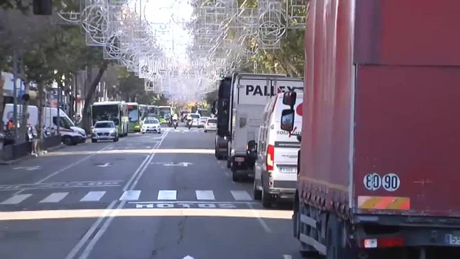 Protesta de transportistas en distintas ciudades españolas