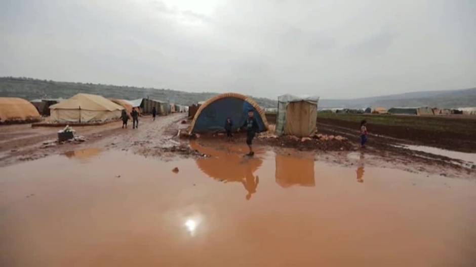 Las fuertes lluvias inundan los campamentos de refugiados