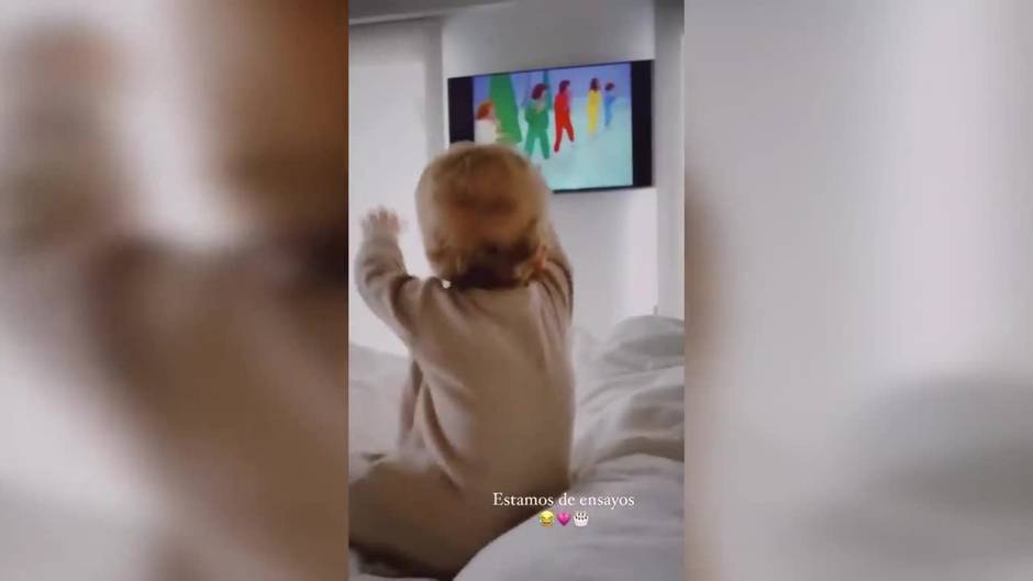 María Pombo y su hijo Martín ensayan para su primera fiesta de cumpleaños