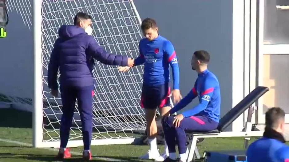 Último entrenamiento del año del Atlético de Madrid