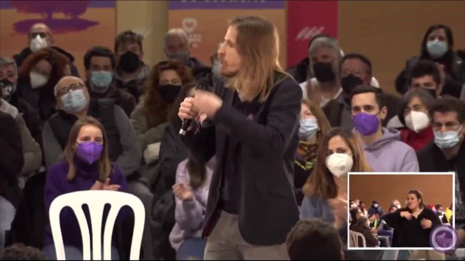 Pablo Fernández (UP) reclama "cambiar todo" en las urnas y "echar al PP"