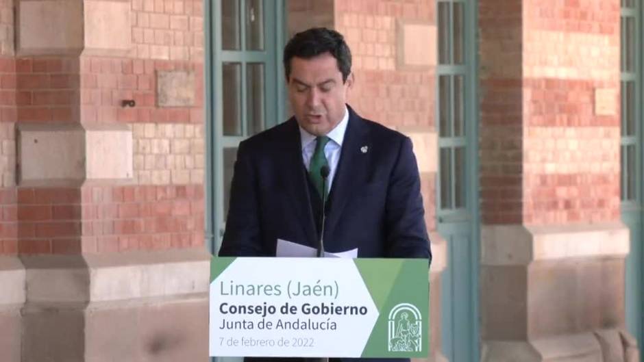 Moreno anuncia 200 millones de euros en inversiones para la provincia de Jaén