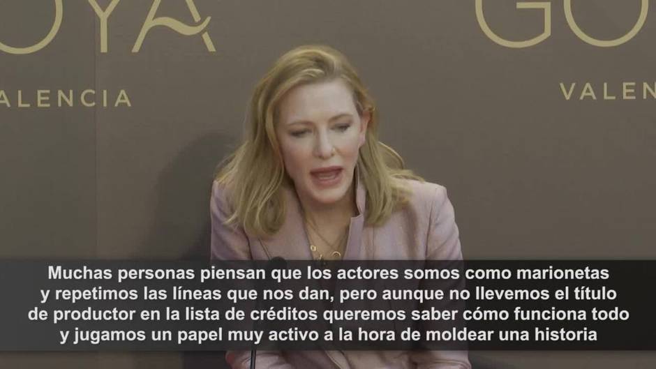 Cate Blanchett asegura que es un "honor" recibir el Premio Goya Internacional