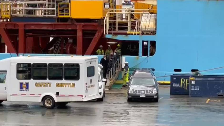 Los cuerpos de los marineros gallegos comienzan a llegar al puerto de Saint John