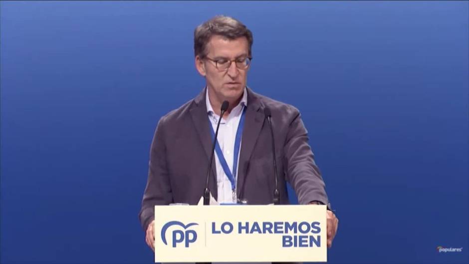 Feijóo reivindica "el PP de las mayorías absolutas de Rajoy y Aznar"