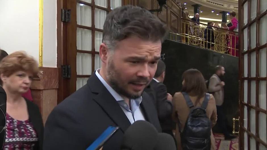 Rufián asegura que su voto de mañana "depende del PSOE"