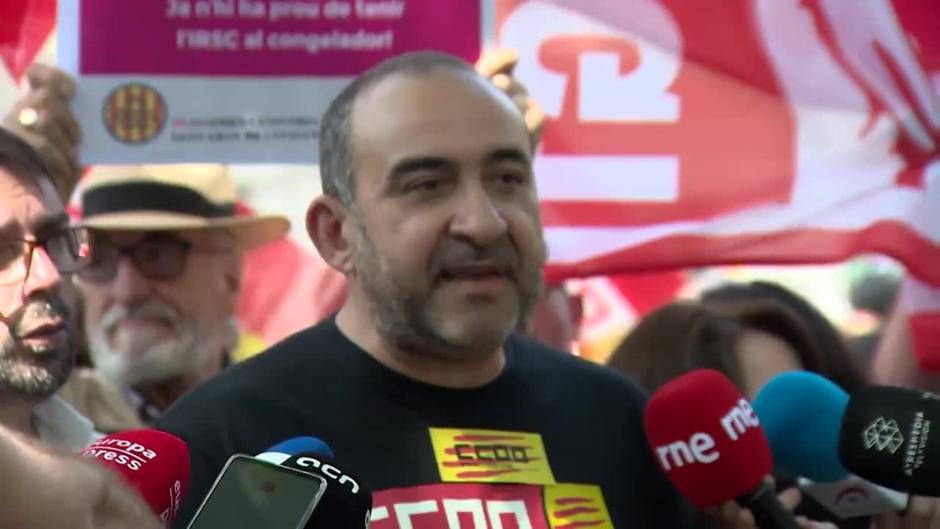 Manifestación en Barcelona por el 1 de mayo