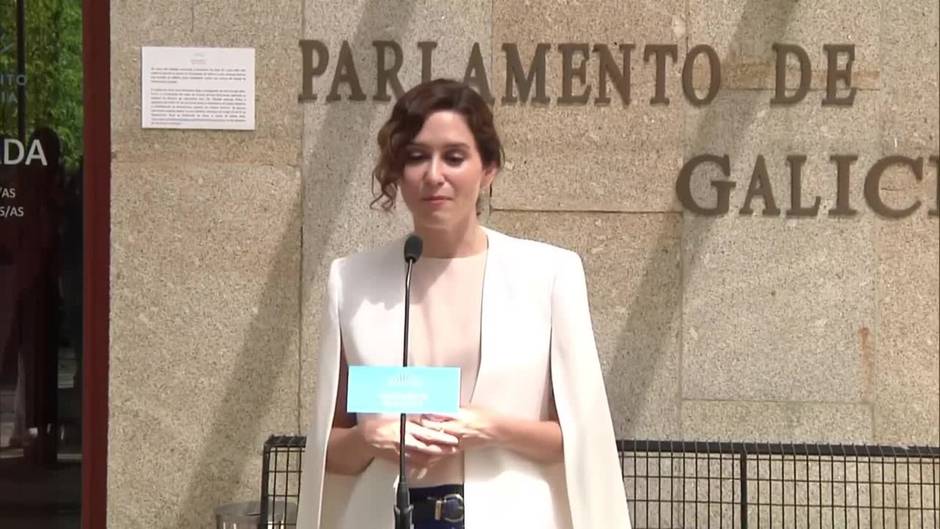 Ayuso define a Rueda como "buena persona" y desea que Feijóo llegue al Gobierno