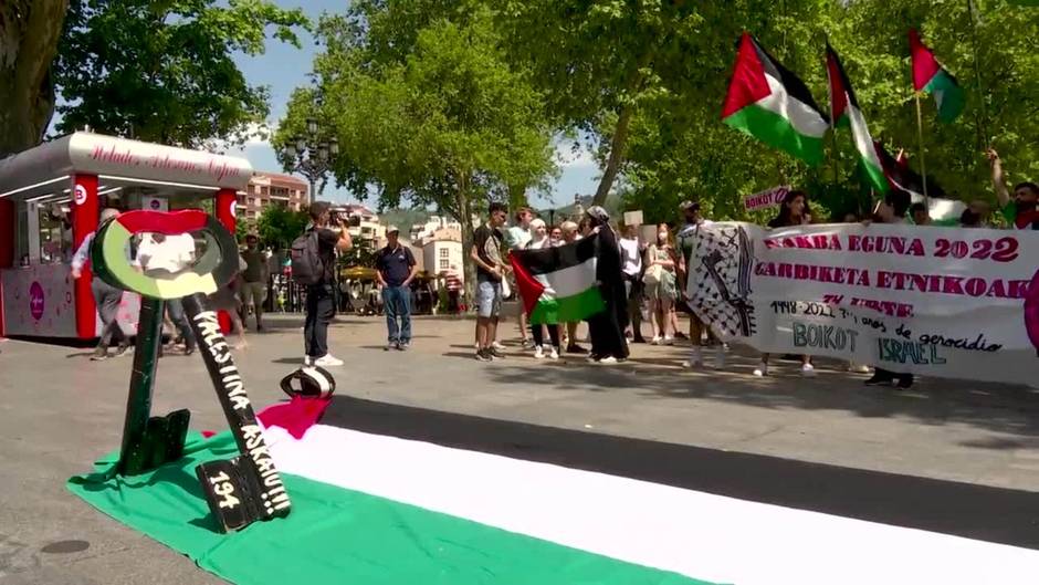 Decenas de personas conmemoran en Bilbao el Día de la Nakba en apoyo a Palestina