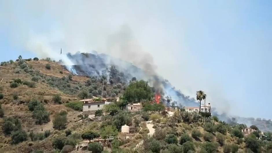 Logran extinguir el incendio que comenzó en un paraje de Torrox