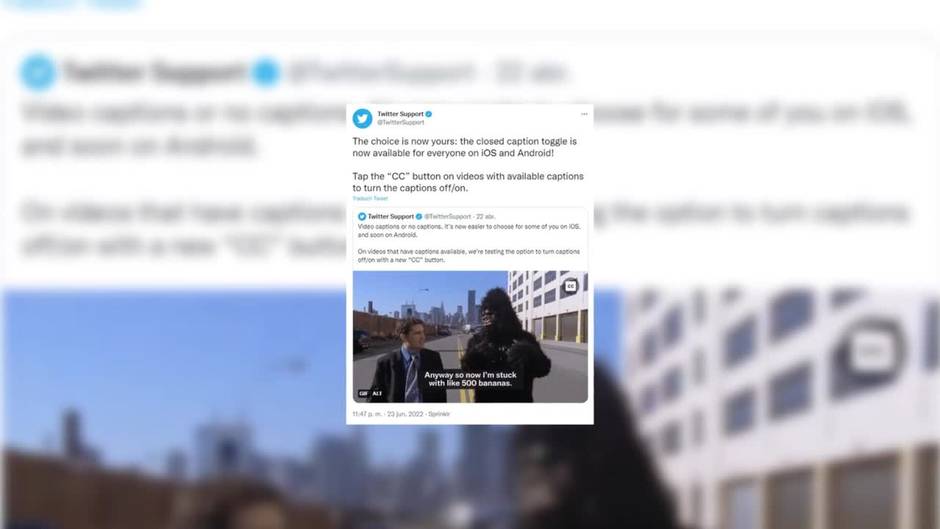 Twitter permite activar y desactivar los subtítulos cerrados en la nueva actualización