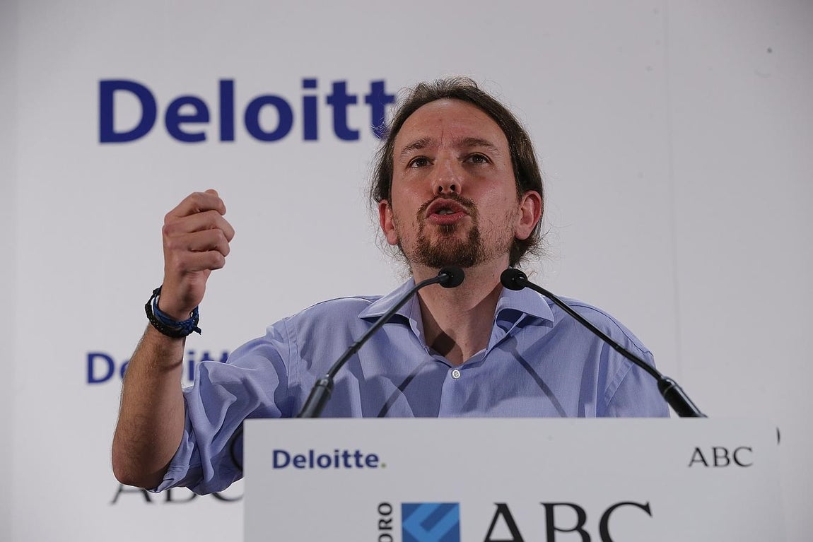 El líder de Podemos, en el Foro ABC-Deloitte