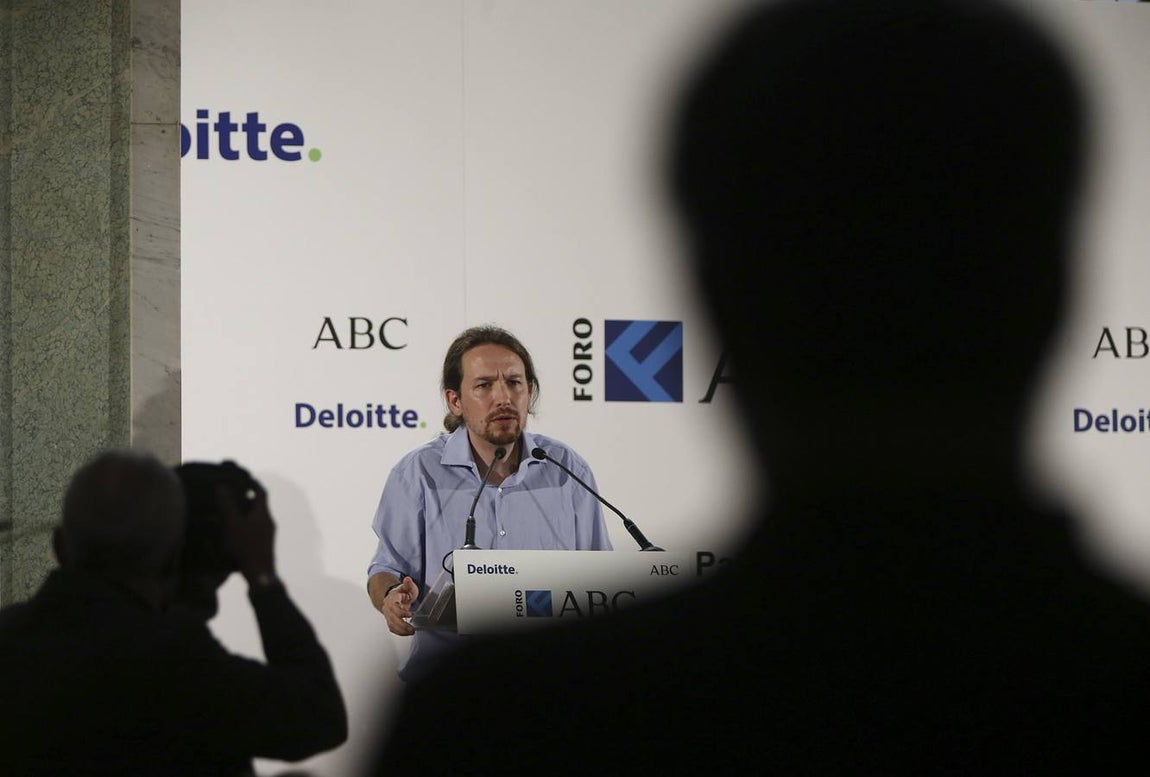 Pablo Iglesias en el Foro ABC-Deloitte