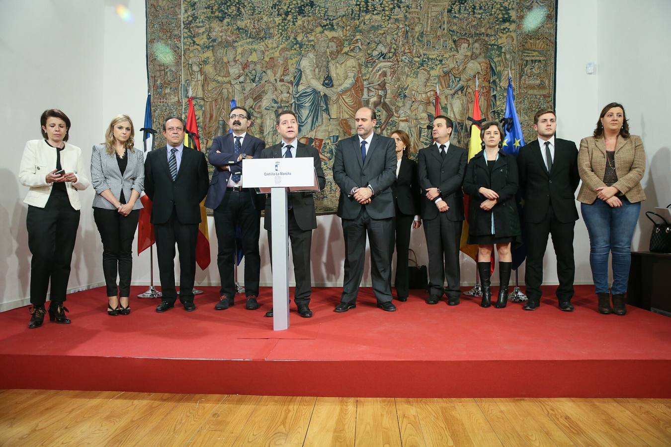 Declaración institucional en el Palacio de Fuensalida. 