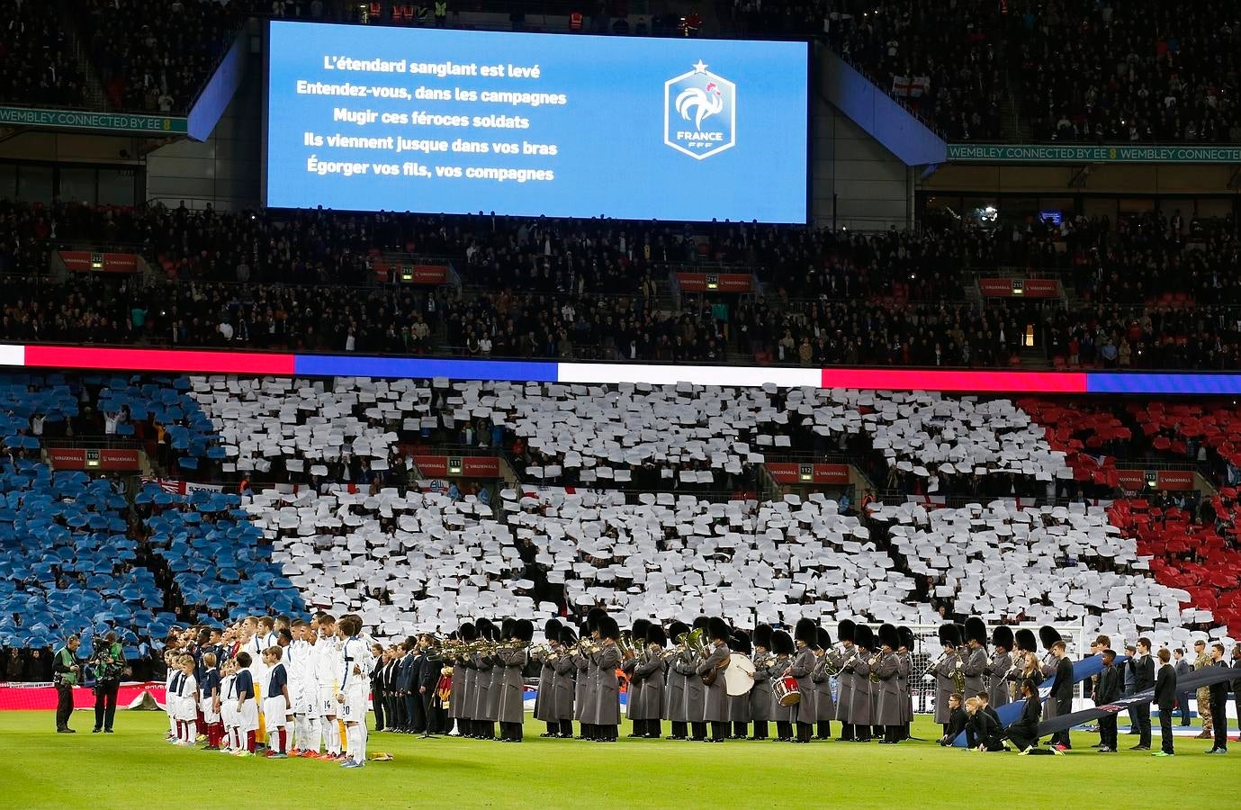 El homenaje del Inglaterra-Francia, en imágenes