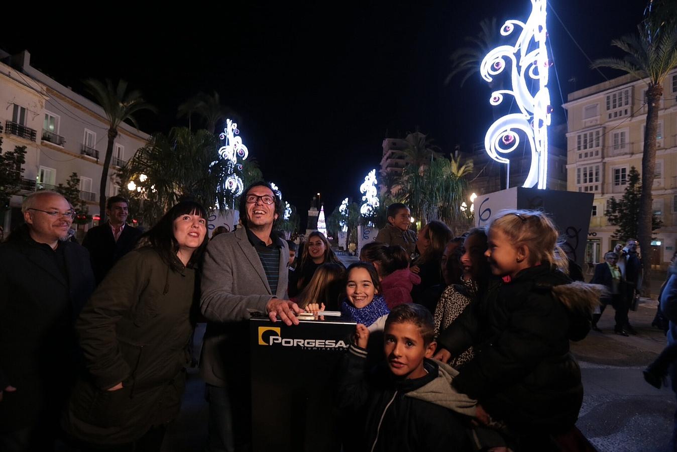 Inauguración del alumbrado de navidad en Cádiz