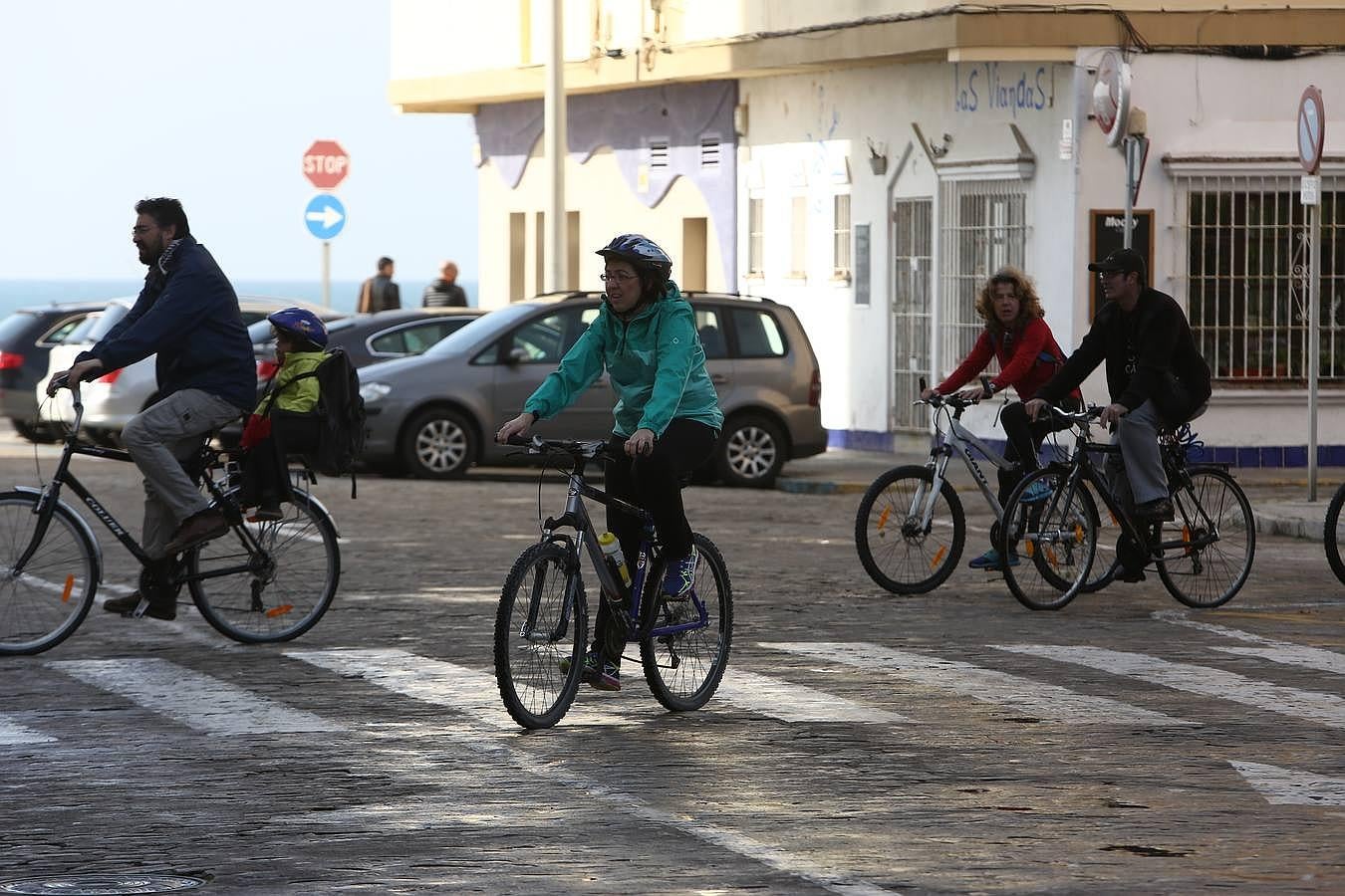 Manifestación de bicicletas en San Juan de Dios