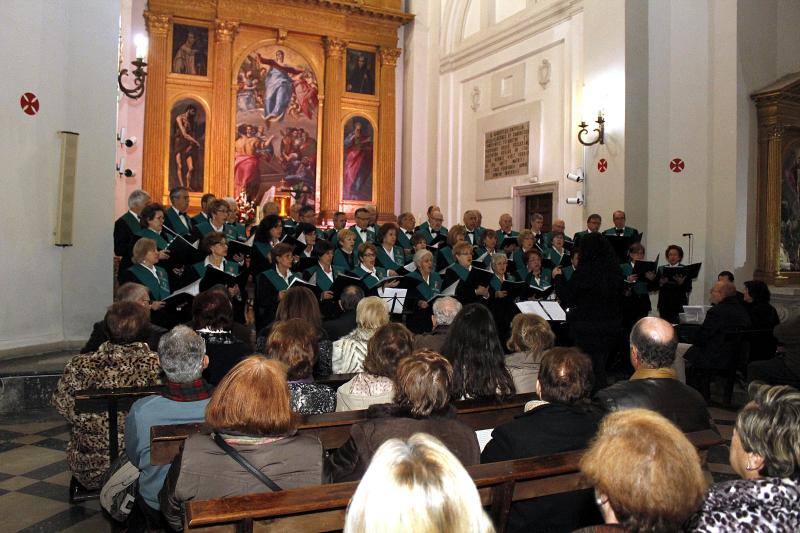El coro de la Universidad de Mayores José Saramago en Santo Domingo el Antiguo