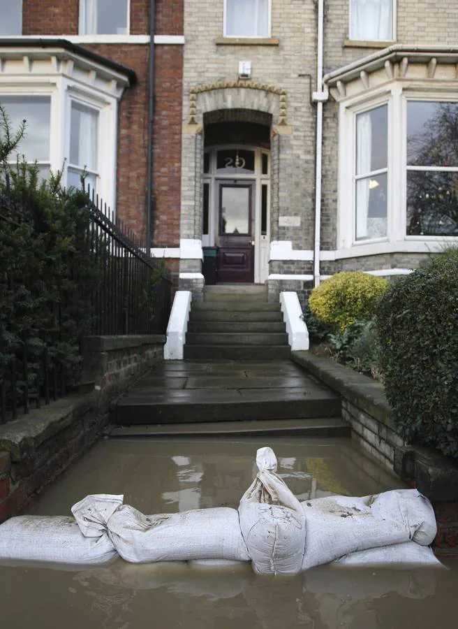 Una de las viviendas de York afectadas por las inundaciones