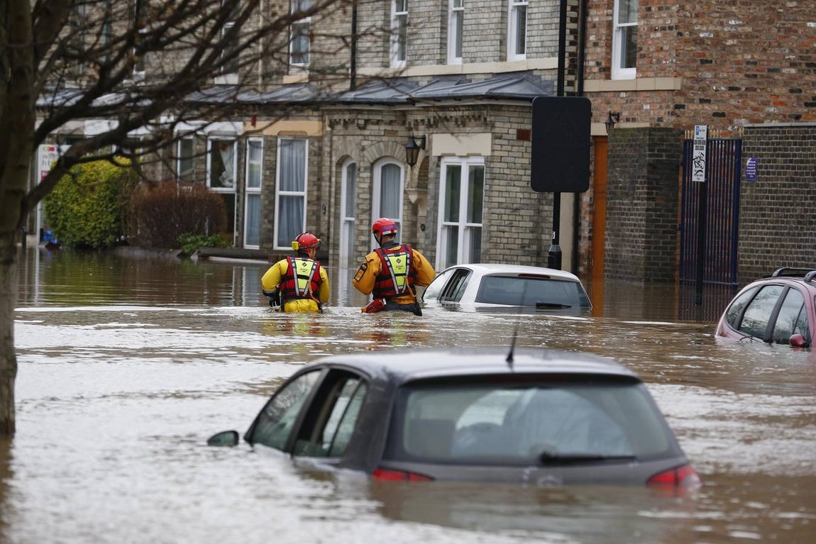 Los servicios de rescate en York. 