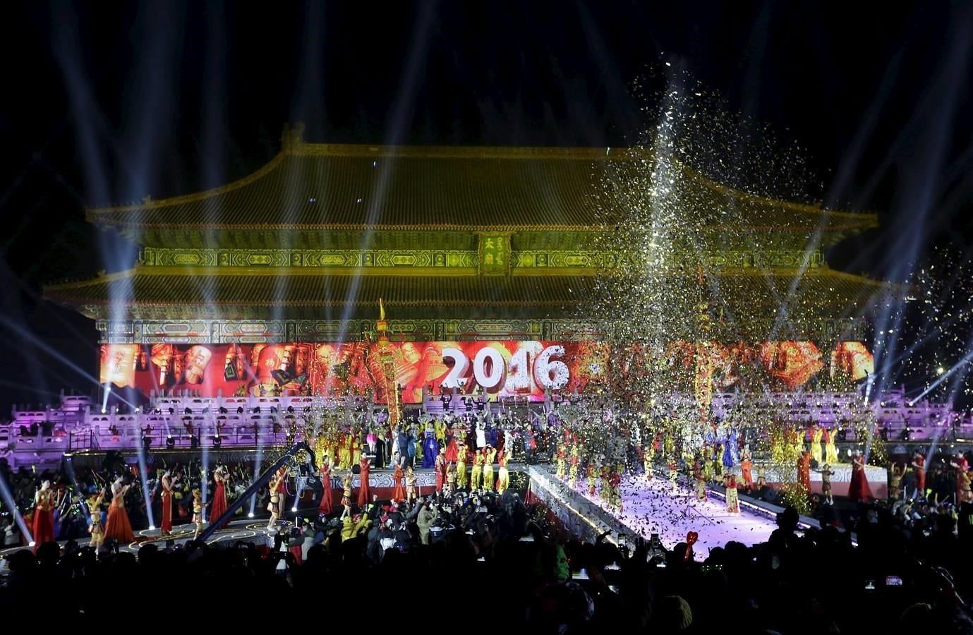 Celebración del Año Nuevo en Pekín, China. 