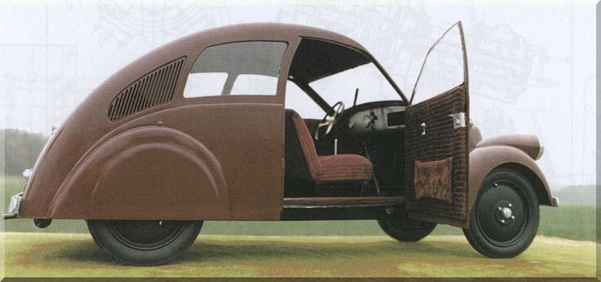 El prototipo de la foto es un Porsche Tipo 1 de 1925