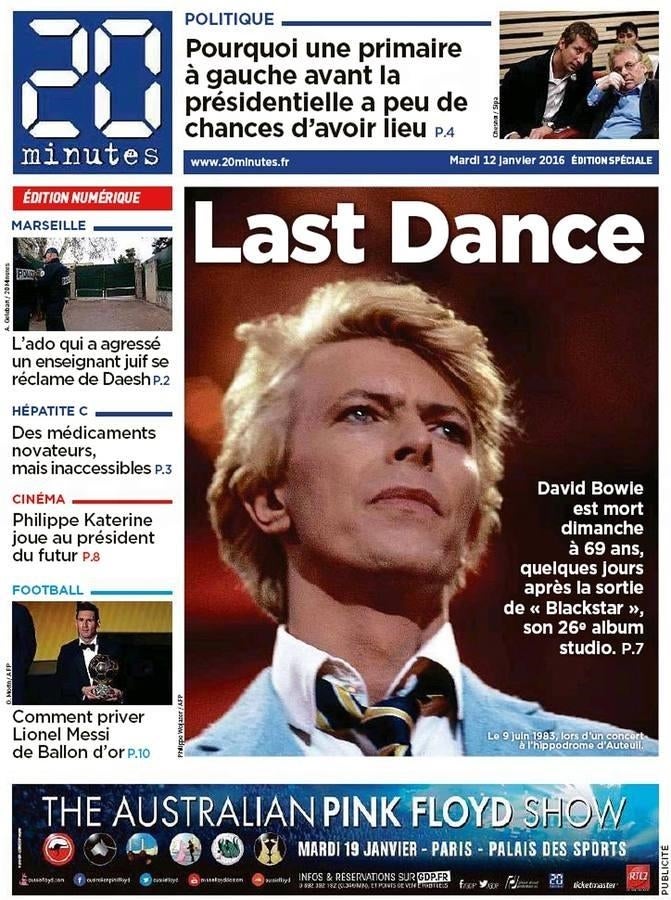 Así ha recogido la prensa internacional la muerte de David Bowie